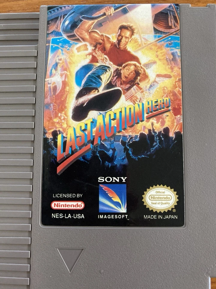 NES ~ LAST ACTION HERO ~ Nintendo Game 3 Screw NES-LA-USA Cart + Sleeve NTSC - Image 4 of 4
