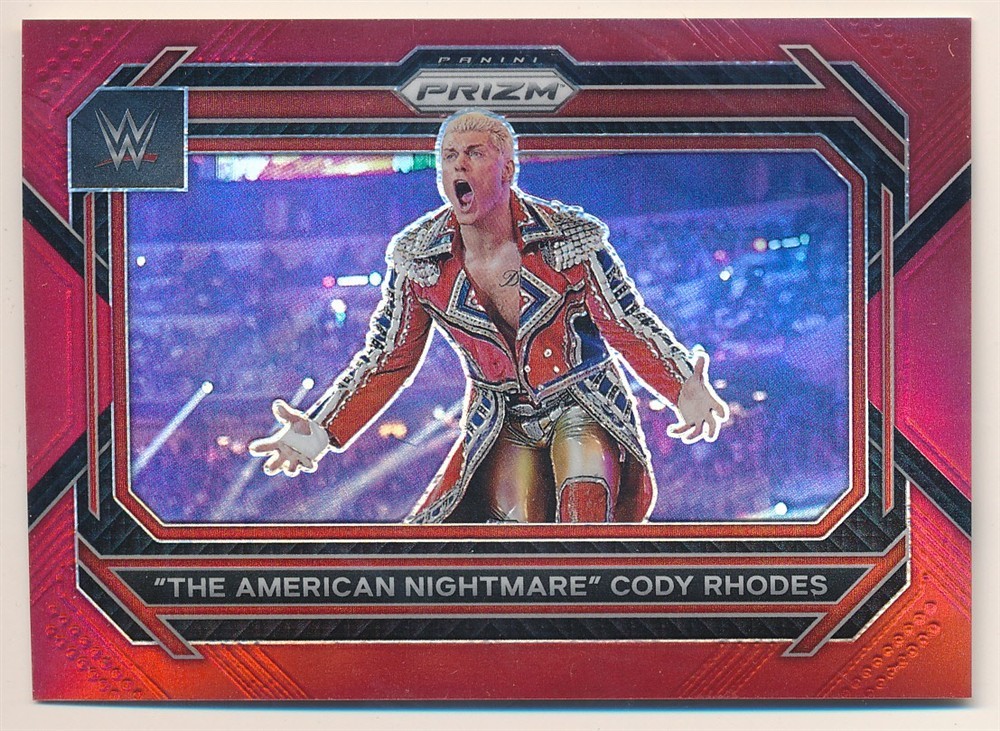 CODY RHODES 2023 PANINI PRIZM WWE #1 RED PRIZMS RARE MINT SP #278/299