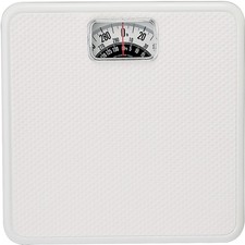 Taylor 20005014T Bathroom Scale, 300 lb Capacity, Analog Display, White, 10-3/4