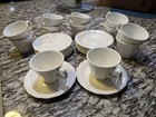 Designer Group White Dover Ironstone 12 Cups And Saucers — photo 1