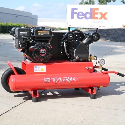 6.5HP Portable Air Compressor Wheelbarrow With Twin Tank 115PSI