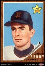 1962 Topps #199 Gaylord Perry Giants RC HOF 7 - NM