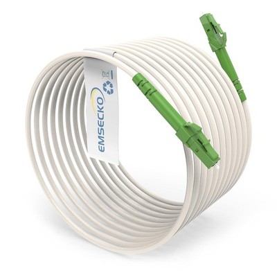 LWL Glasfaser-Kabel, 15M OS2 Simplex 3.0mm LC/APC auf LC/APC Stecker, 9/125?m