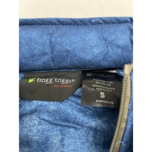 Frogg Toggs Outerwear Blue Waterproof Rain Jacket Men’s Size Small Packable image 3