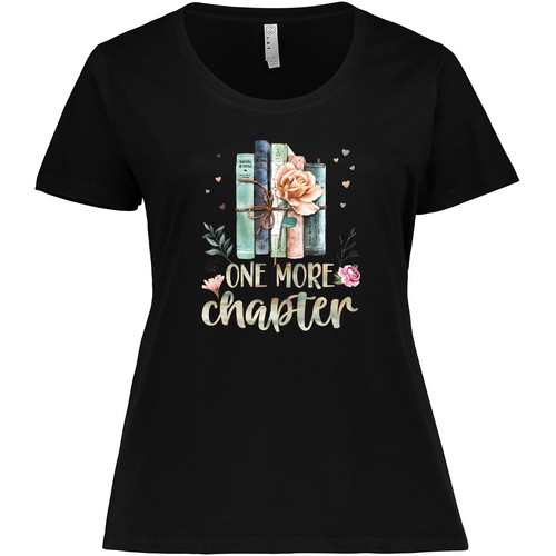Inktastic One More Chapter Book Lover Reading Women's Plus Size T-Shirt Vintage