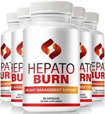  5 Pack HepatoBurn Pills To Support Weight, Fat Loss  Give Energy 60ct