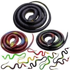 Shyflpopo 11 Pcs Realistic Rubber Snakes Decoration for Garden Props to Scare Bi