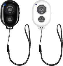 2 Pack Wireless Camera Remote Shutter,Selfie Clicker for Photos and Videos, Wire