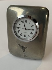 Genuine Rolls Royce Spirit of Ecstasy Mascot Flying Lady Desktop Travel Clock