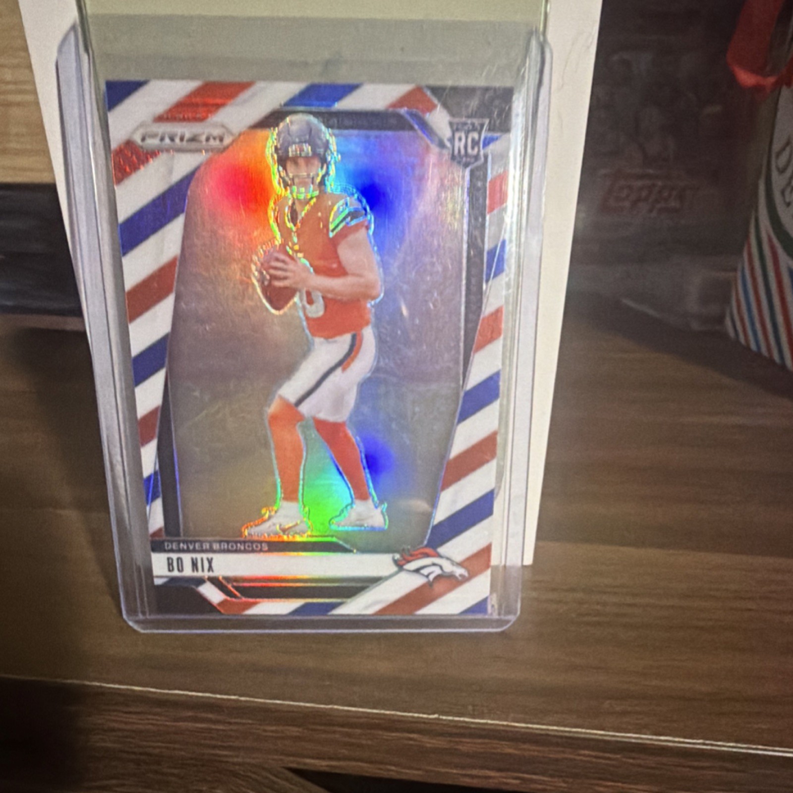 2024 Panini Prizm Bo Nix Red White Blue Prizm Rookie Denver Broncos #309