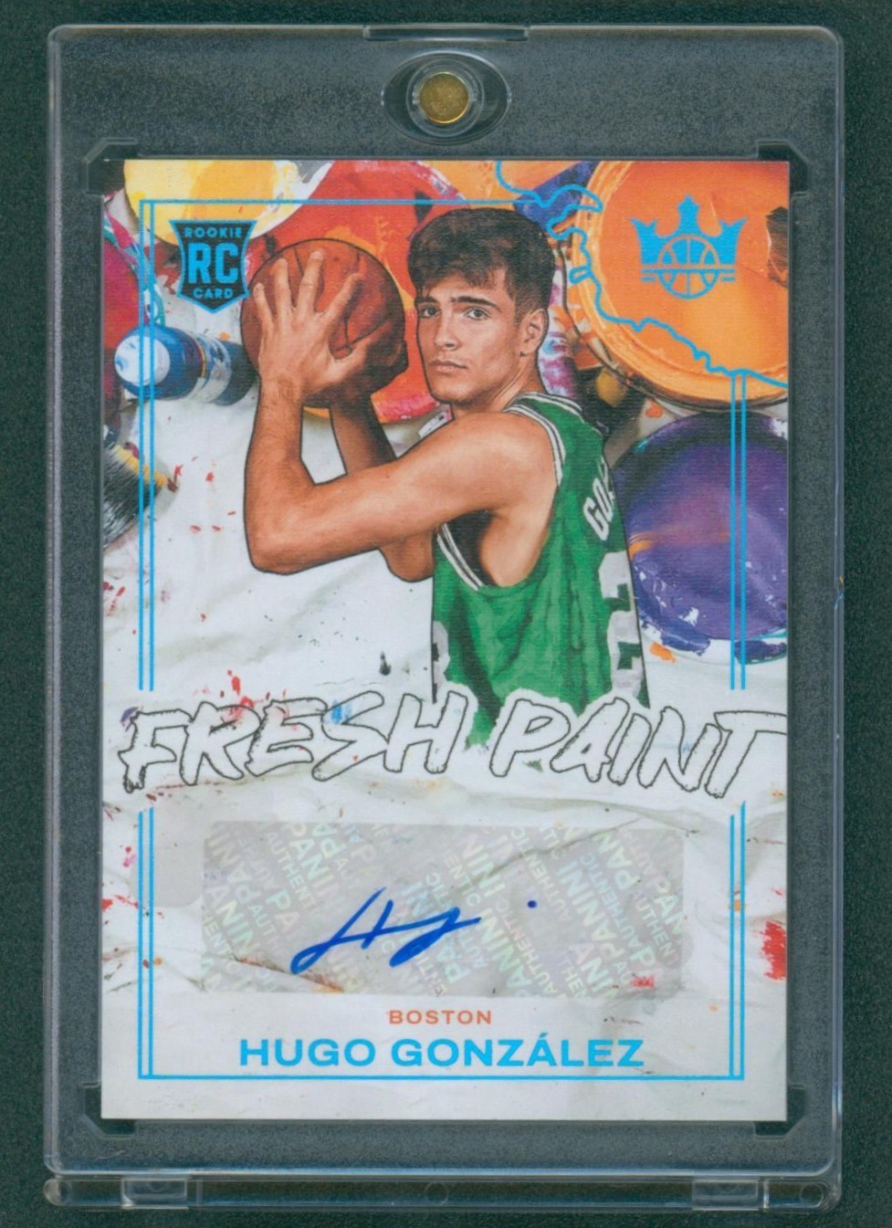 Hugo Gonzalez 2025 Panini Court Kings Fresh paint Autograph Auto 1/1! CELTICS