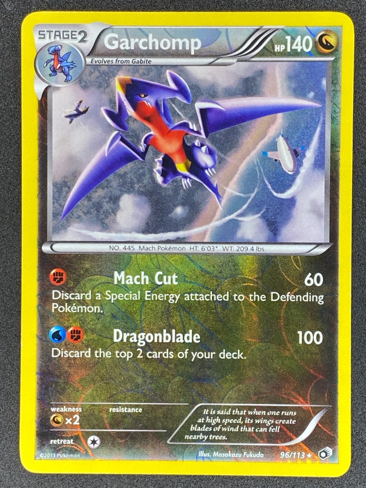 Pokémon Garchomp Reverse Holo 96/113 LTR Legendary Treasures LP/NM