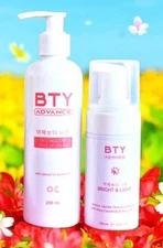 BTY INSTAGLOW TONE UP CREAM + BTY BRIGHT AND LIGHT CLEANSING