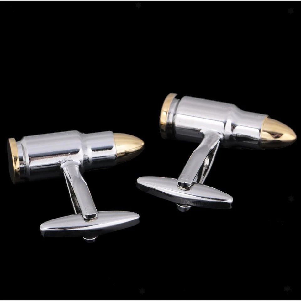 Gemelli Da Uomo Gemelli Divertenti Gioielli In Argento Camicia In Rame - Immagine 4 di 4