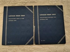 Lincoln Head Cent Collection Books One and Two (1909-1940) and (1941-Present)