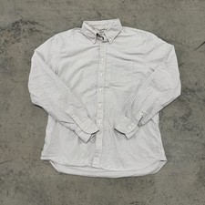 SUITSUPPLY Dress Shirt 17/43 Mens Egyptian Cotton Gray Striped