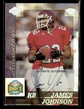 1999 Collector's Edge Advantage James Johnson Rookie Autographs auto card. rookie card picture