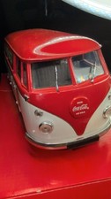 Vintage 1:18 Coca-Cola VW Combi 1966 Diecast Van – Red & White – Solido – Read