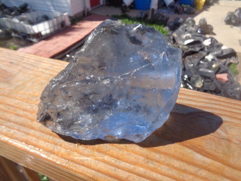 Glass Rock Slag Pretty Clear Sapphire Blue 3.12 lbs 45E Rocks Landscape Aquarium