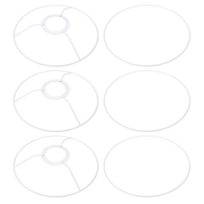 7'' E26 E27 Lampenschirm Ring Gestell mit Europäischer Installateur 3 Pack Weiß