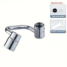 U Shape Faucet Extender 1440 Rotatable Filtered Splash Proof Dual Spray