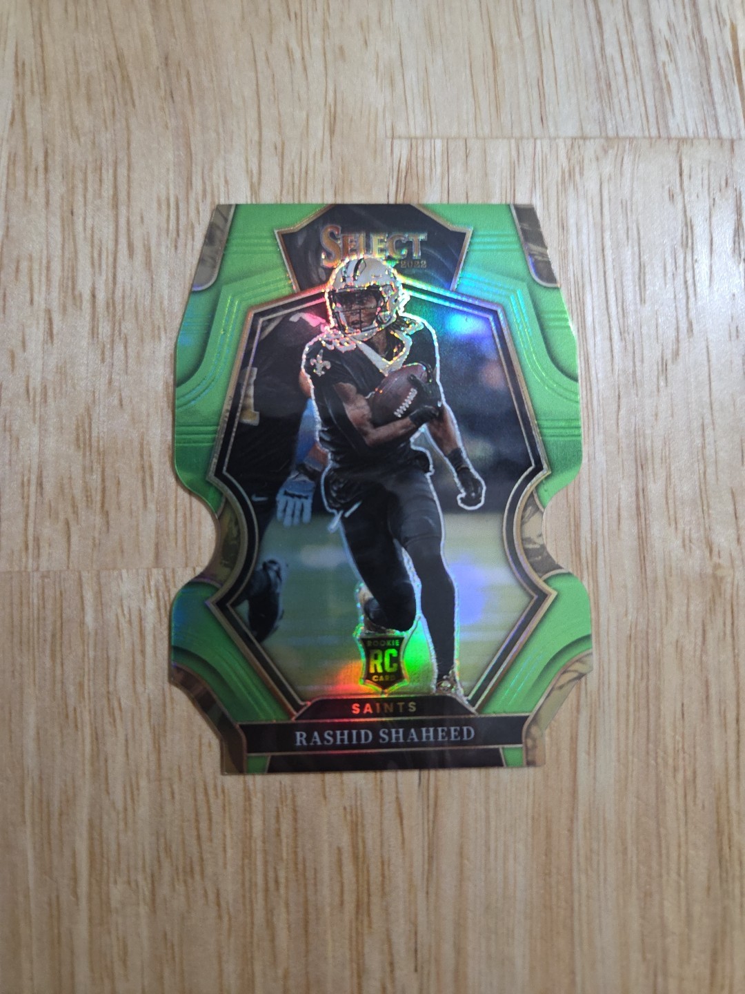 2022 Select RASHID SHAHEED Neon Green Prizm Die-Cut /299 Premier Level Rookie RC