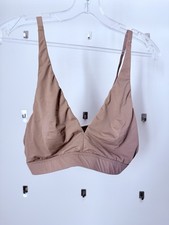 Joyspun Plunge Bralette Super-Soft Adjustable Straps Brown Size Med