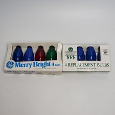 Lot of 8 C9 Replacement Holiday Christmas Bulbs Blue Red Green
