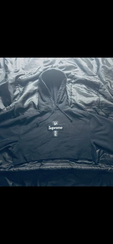Sweat à capuche personnalisé pré aimé logo Supreme Cross Box 2020 Rave Clubwear