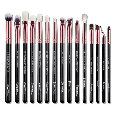 15Pcs Professional Eye Makeup Brushes Set with Real Natural Goat Pony hair,Pr...