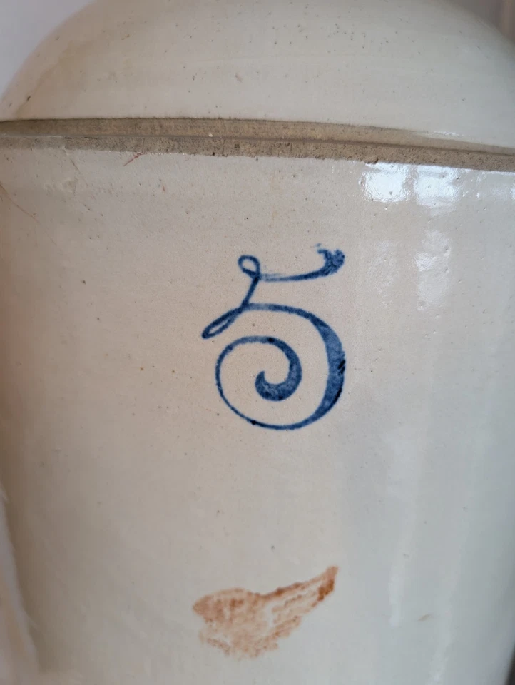 Jarra de whisky de gres WI Barn antigua vintage Red Wing de 5 galones ala pequeña Foto 2 de 4