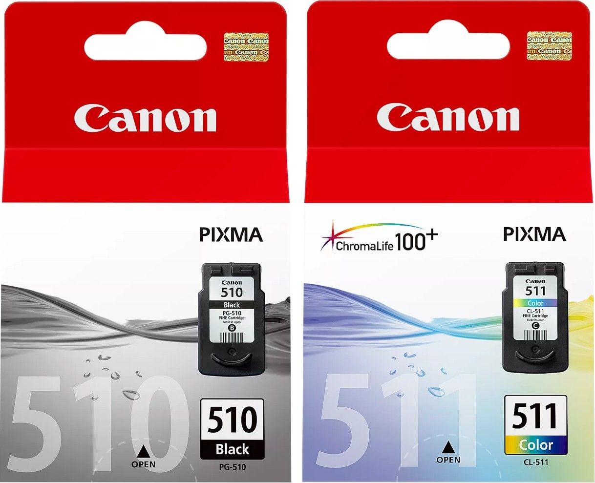 Canon PG-510 Black & CL-511 Colour Ink Cartridges Bundle For PIXMA MP250