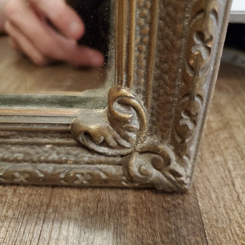 Nurre Antique Mirror Art Nouveau Decor Ornate Crest Wooden RARE 14x22In 1920s - Picture 5 of 10