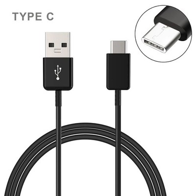 Black USB-A To Type-C Connector Fast Data Transfer & Charging 3 Feet Round Cable