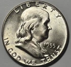 1955 Silver Franklin Half Dollar Cherrypickers FS-401 Bugs Bunny Variety BU