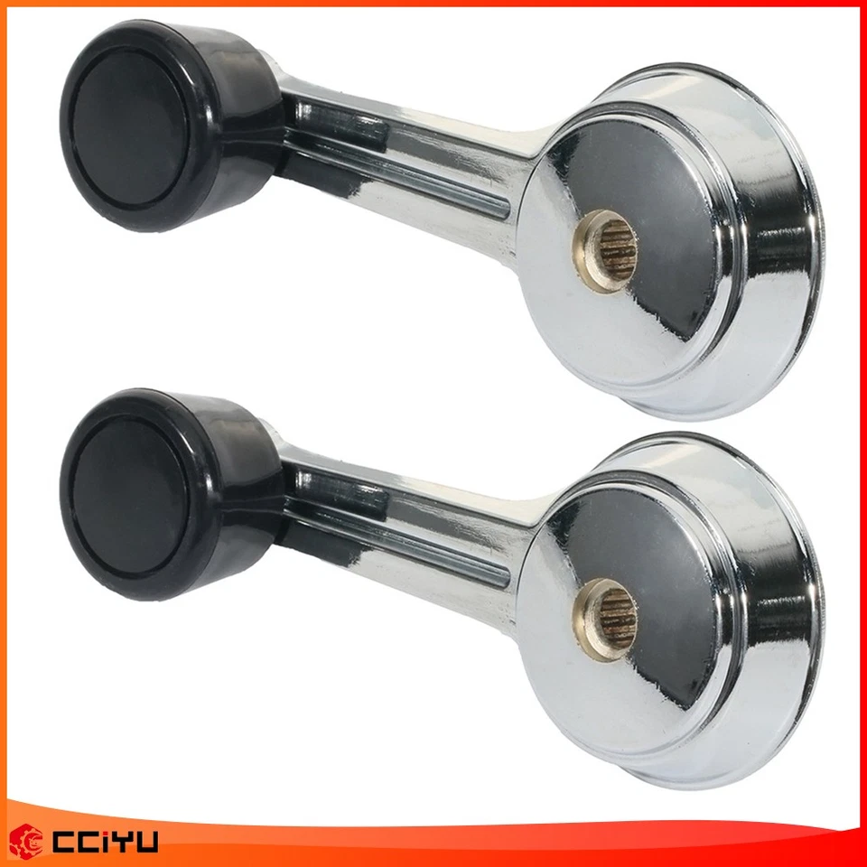 2x Manivela de Janela Interior Cromado para Jeep Cherokee Wagoneer Wrangler - Imagem 2 de 4