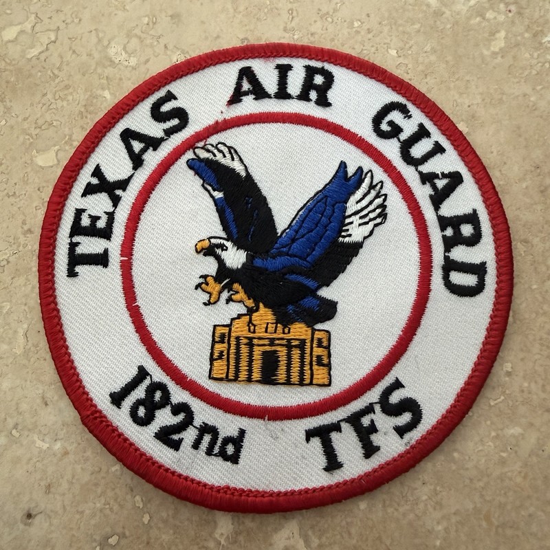 Texas Air Guard ANG 182nd Tactical Fighter Squadron TFS F-16 Patch OEF OIF USAF
