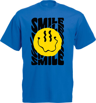 Smiley T-Shirt, lustiges Emoji Gesicht Shirt, Be Happy Geschenk, Unisex Erwachsene Kinder Tee Top