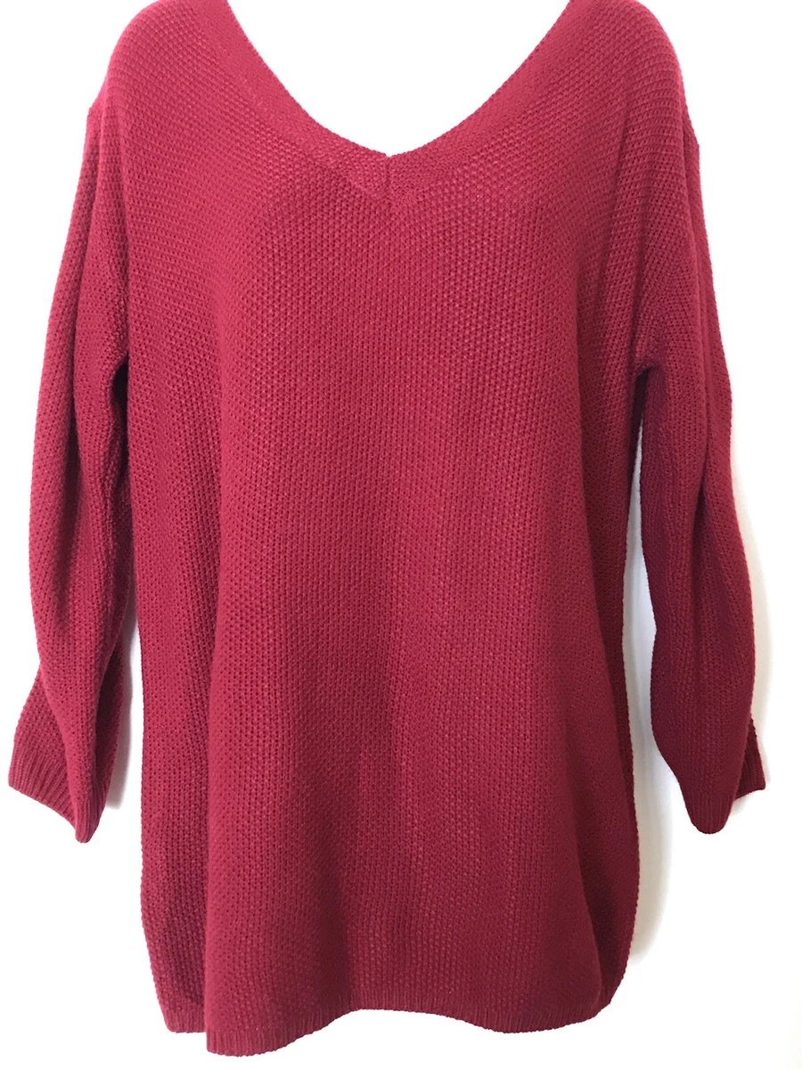 Relaxed Fit V-neck Knit Sweater