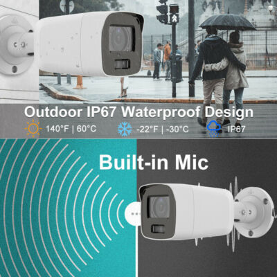 Hikvision OEM DS-2CD2087G2-LU ColorVu Bullet MIC Full Color 8MP IP Camera 2.8mm