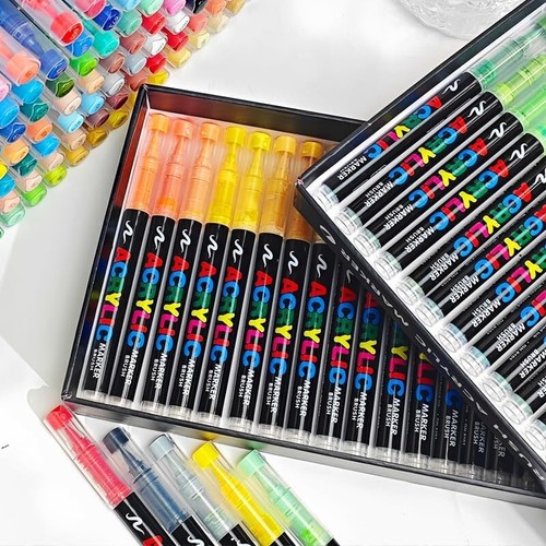 Straight Liquid Acrylic Marker Markers for Coloring Books Water-Based Valentines - Picture 20 of 56