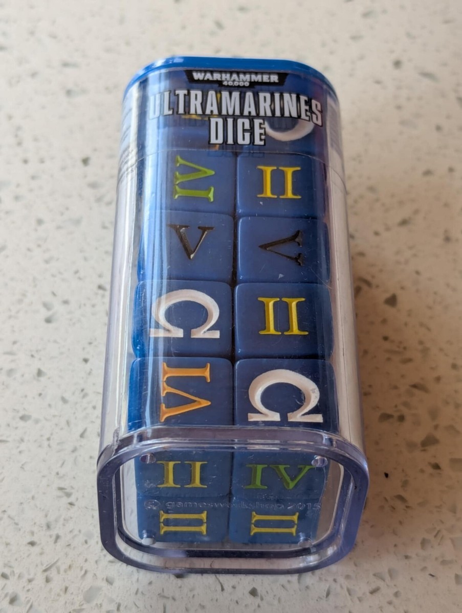 Games Workshop Warhammer 40k Ultramarines Dice Set Cube Warhammer