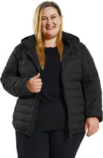 Soularge Women's Plus Size Winter Packable Lightweight Down Coat With Detachable