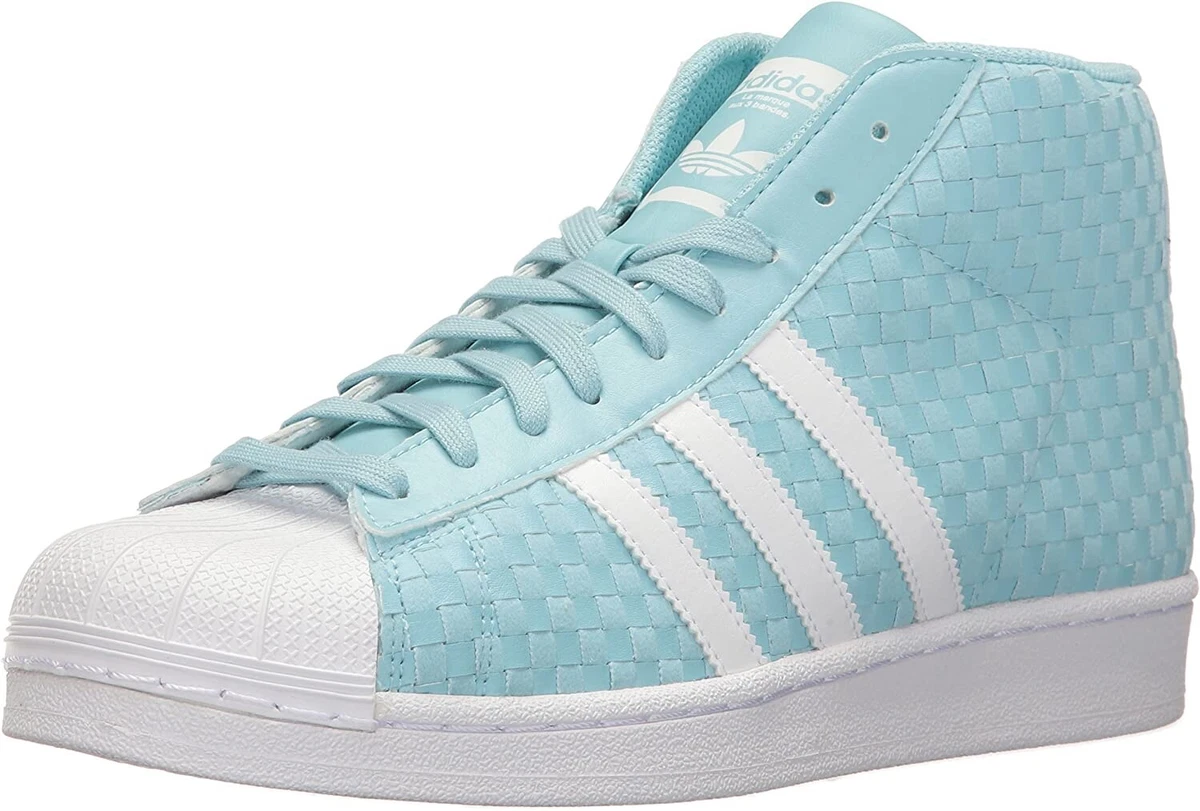 MENS SIZE ADIDAS PRO ICY BLUE HIGH TOP LEATHER WOVEN CHECKERBOARD | eBay