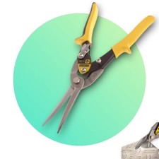 Stanley 2-14-566 Yellow Long Aviation Snip Straight Cut 300mm Tin Snips