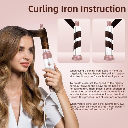 MIEARA 5-in-1 Negative Ion Hot Air Styler – Multifunctional Hair Dryer Brush ... - Picture 3 of 7