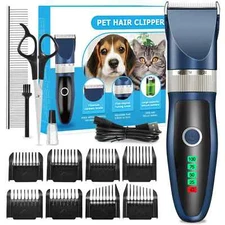 Ifanze Pet Grooming Kit Rechargeable Cordless Electric Hair Clipper Trimmer Set
