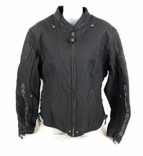 Arlen Ness Kayenta Leather Motocycle Jacket Black Women's Size Medium