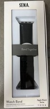 Sena Deen Leather Watch Band for Apple Watch Compatible with 42mm/44mm - Black