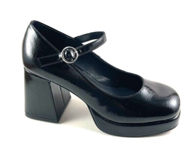 Steve Madden Mingle Black Patent Mary Jane Platfom Pump | eBay